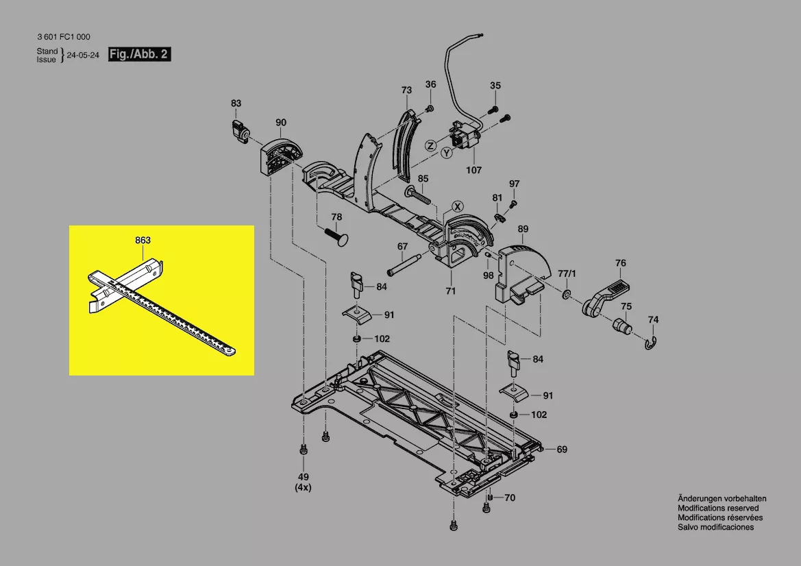 Butée parallèle réf. 1 619 PS0 863 Bosch